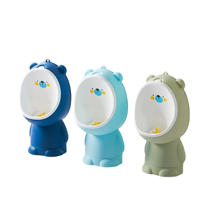 Plastic Urinal Bucket Bear Pattern Designs Potty Training 3adjustment Boys Pee Trainer
