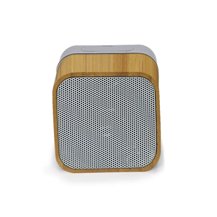 Custom Logo Mini Portable for Bluetooth Speakers 3W Powered RGB TF Card Slot Music Sound for Computer Mobile Phone Bamboo Design