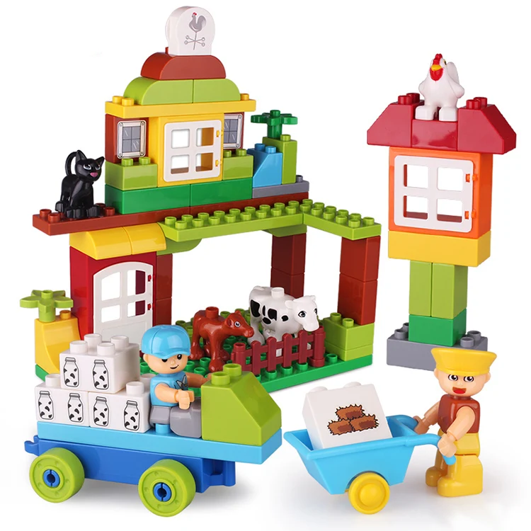 Factory Direct Sales Preschool Educational Early Learning Storytelling Plastic Toy Bricks Building Blocks Sets for Kids