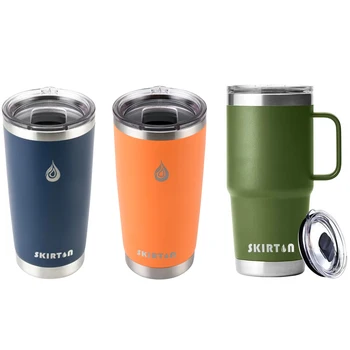 Skirton 20oz Tumbler 20 oz Custom Logo Double Wall Vacuum Insulated Stainless Steel Tumbler With Magnetic Lid 30oz