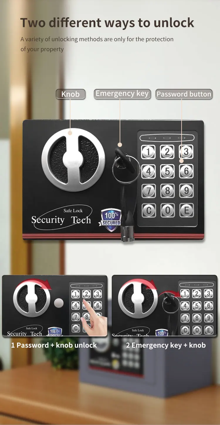 CEQSAFE High Quaily Electronic Security Home Safe Small Safety Boxes for Sale manufacture