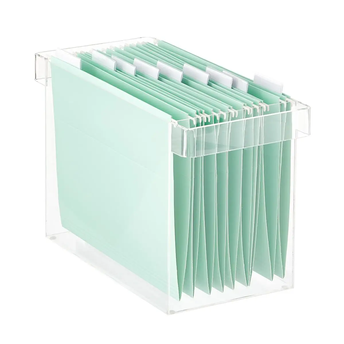 clear file storage box