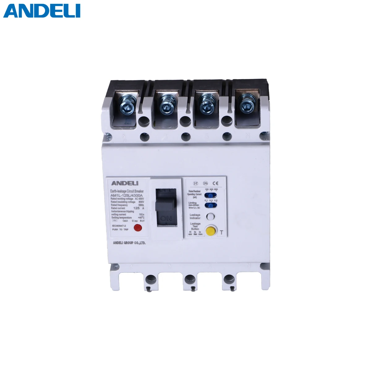 ANDELI AM1L-125/4300 10 16 20 25 32 40 50 63 80 100  Amp Electric Elcb 60a 100a Circuit Breaker Price