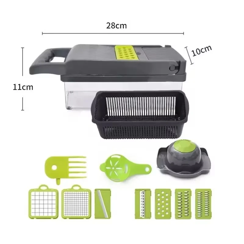 14/16 in 1 Multifunctional Vegetable Chopper Manual Food Chopper Vegetable Slicer Dicer Mandoline Vegetable Cutter