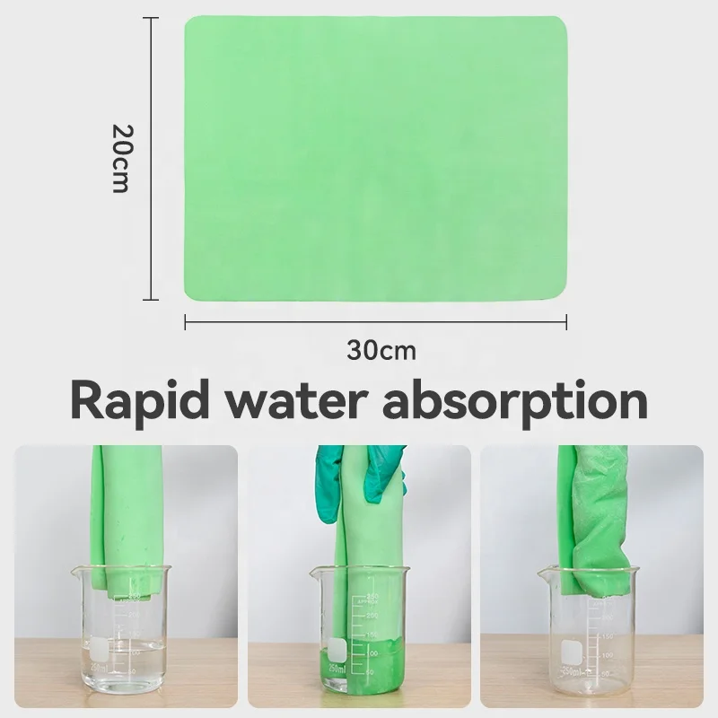 Factory Wholesale PVA Pet Wipe Towels Absorbent Microfiber Chamois Cloth with Wet Packaging for Kitchen Dish Shammy Towels