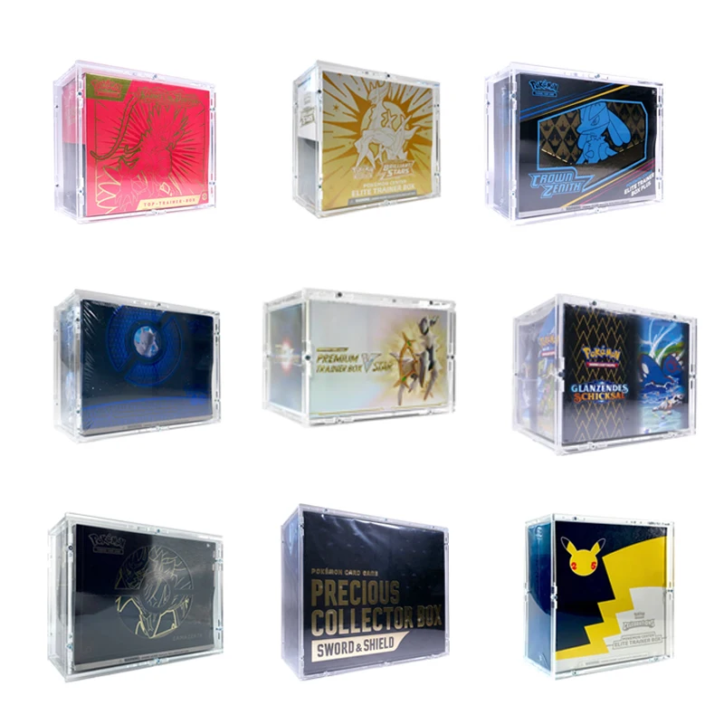 Acrylic Booster Box Display Case With Screw Assembly Magnetic Lid for Poke  Center Precious Collector Acrylic Box