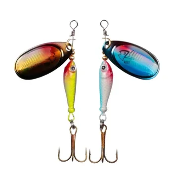 Cheery Spoon Printed Carp Bait Artificial Hard Bait with Treble Hook and Wobble Feeder Metal Bait for Fishing – Metal Jig – view 3