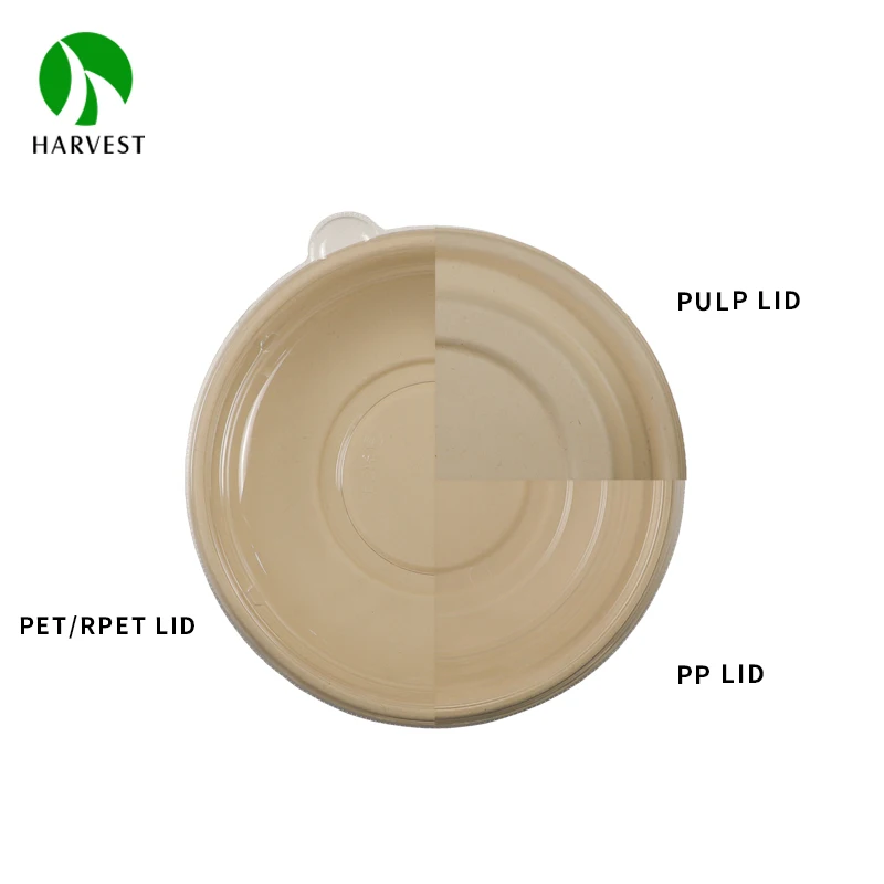 Harvest CR32 Sustainable Compostable Fiber Pulp Salad Bowls