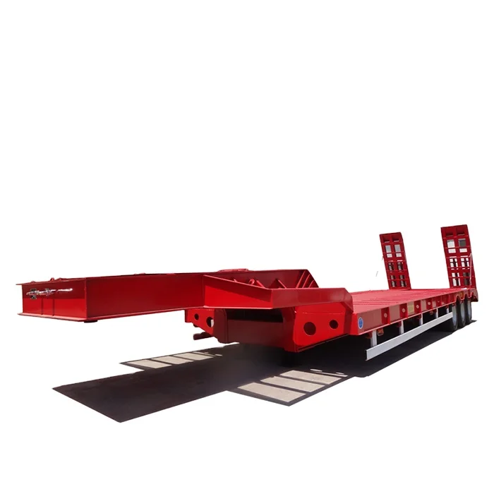 Vehicle Master 13m 3axle Lowbed Truck 60 Ton New Low Loader Bed Semi ...