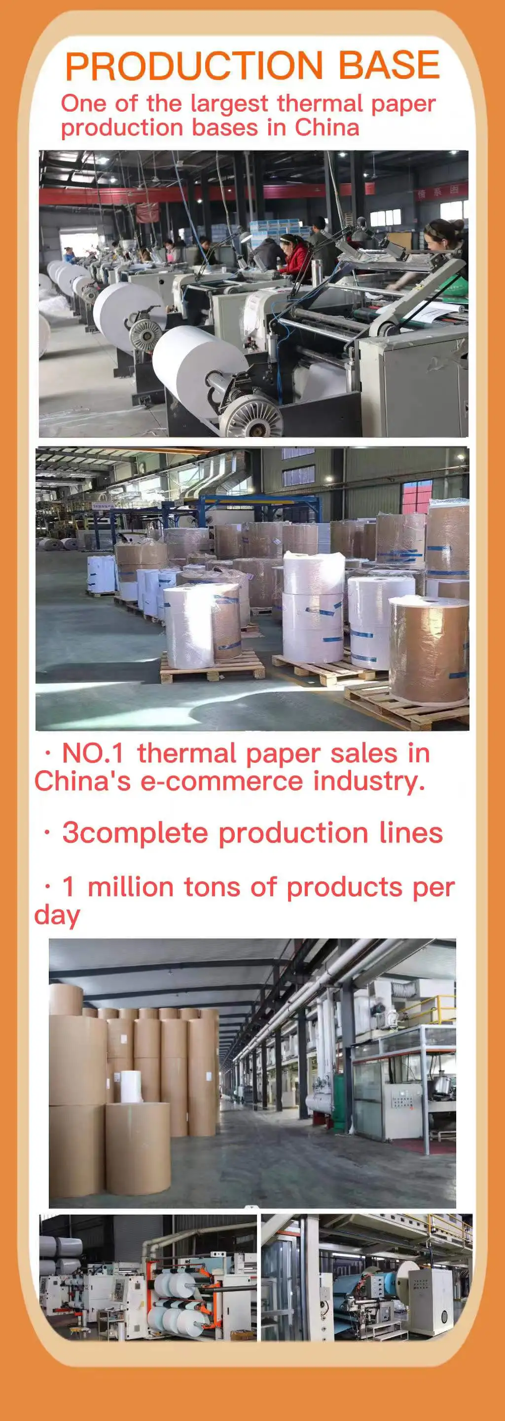 58mm 80 X 80 58x40 Price Receipt Rolls Printer Thermal Direct Printing Thermal Paper in Roll supplier