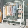 135cm Double Pole Multi Tier Storage Net With Wheels White