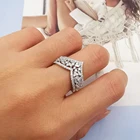 Ring 18k White Gold Luxury Wedding Bridal Ring Fancy Diamonds Genuine 18k White Gold Engagement Ring