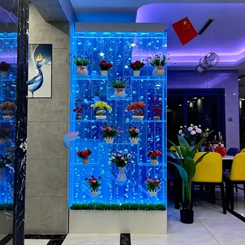 ホットセール アクリル製水槽バブルウォール ウォーターパネル LED