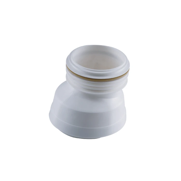 T3307 Modern Design PP+PVC Plastic Offset Sanitary WC Toilet Pan Connector for Bathroom and Hotel Partition