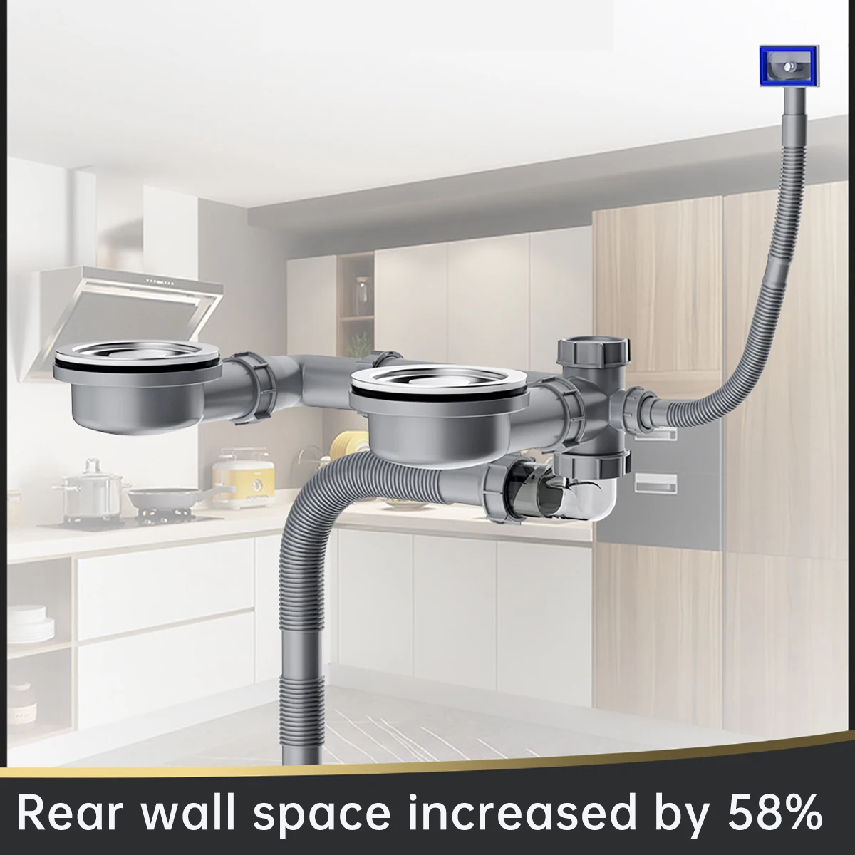 201 stainless steel national standard water seal is designed toprevent odors and insects drain pipe704-0