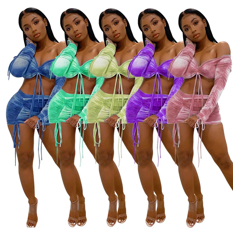 Amazon Wish-conjunto De 2 Piezas Con Hombros Descubiertos Para Mujer,Ropa  Sexy De Fiesta Con Borlas - Buy Para Mujer 2 Piezas Traje Sexy Borla  Decoración Club Desgaste De Deseos De Amazon Venta