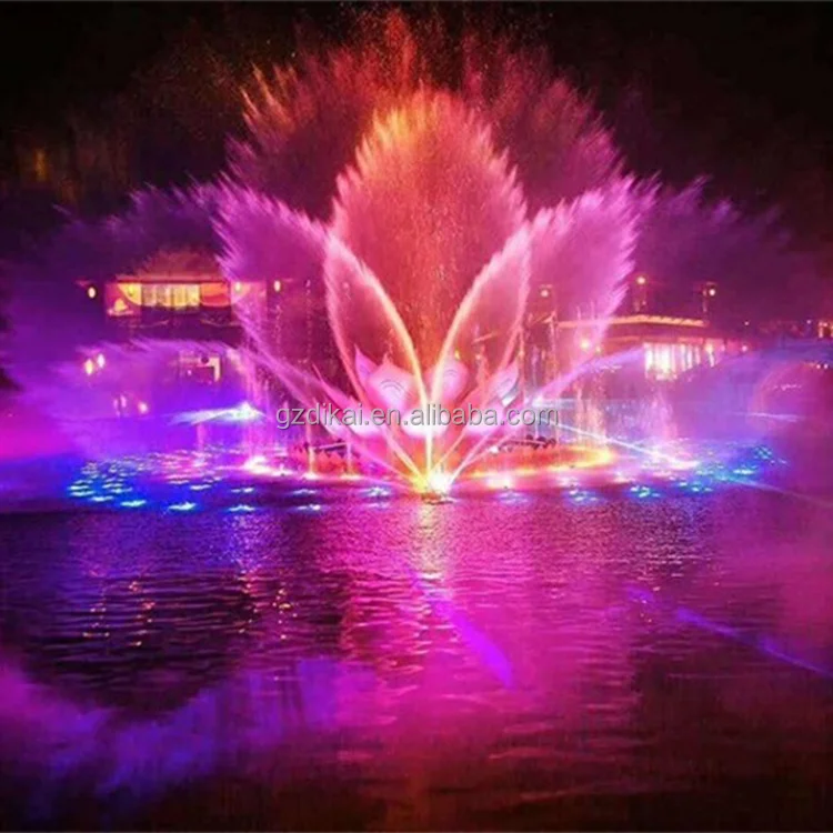 Pool Large Floating Waterfall Spout Dancing Musical Water Fountain Outdoor