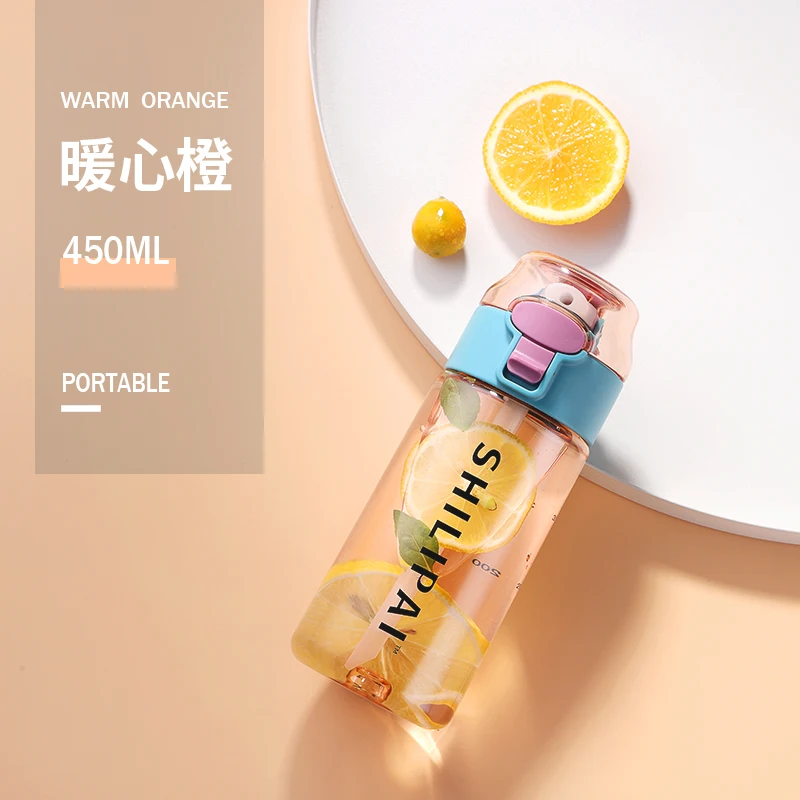 
450 мл 550 мл открывающаяся откидная крышка без бисфенола А тритановая бутылка для питья пластиковая бутылка для воды спортивная бутылка с соломинкой 