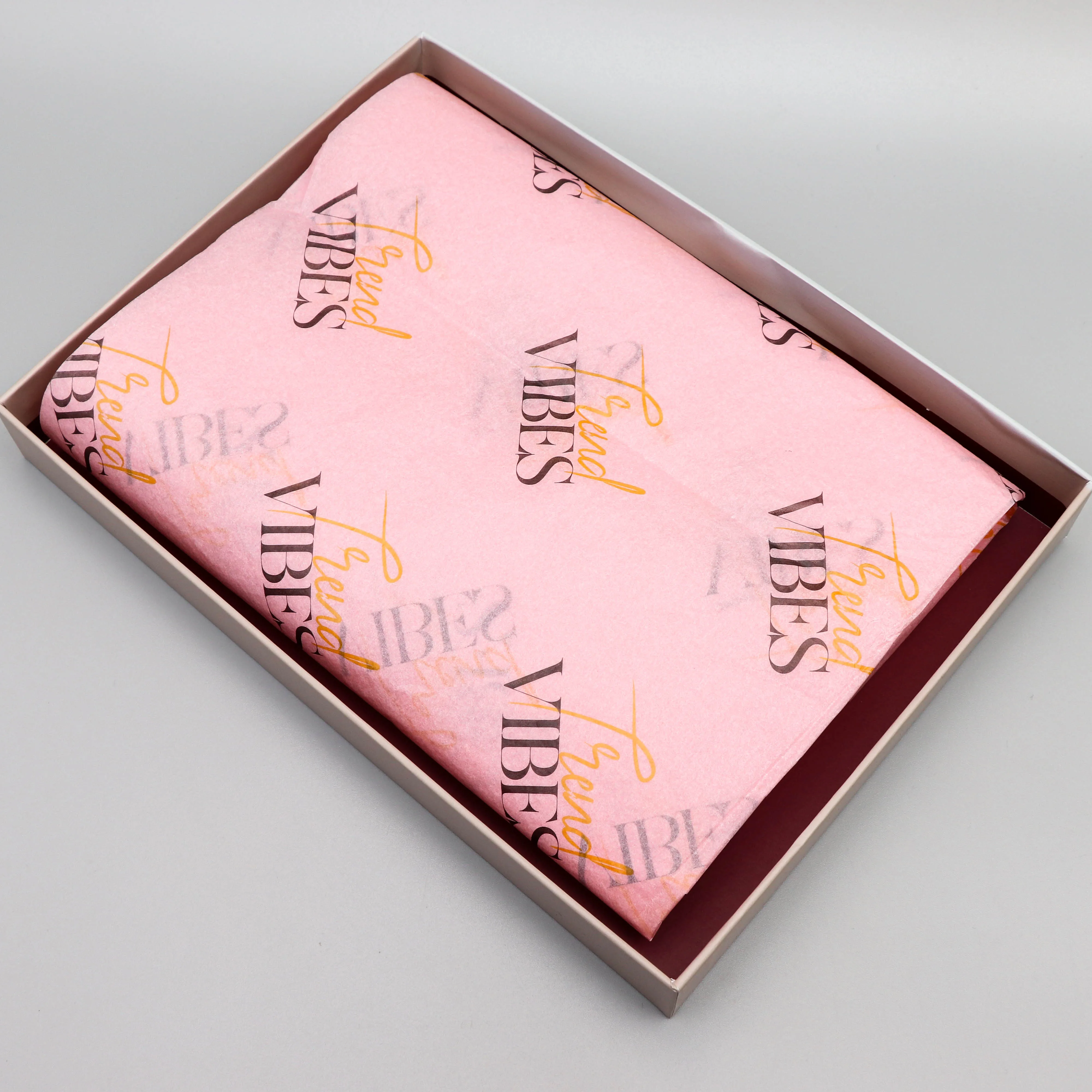 Wholesale Tissue Paper Design Custom Printed logo Thin Wrapping Paper for Product Wrapping