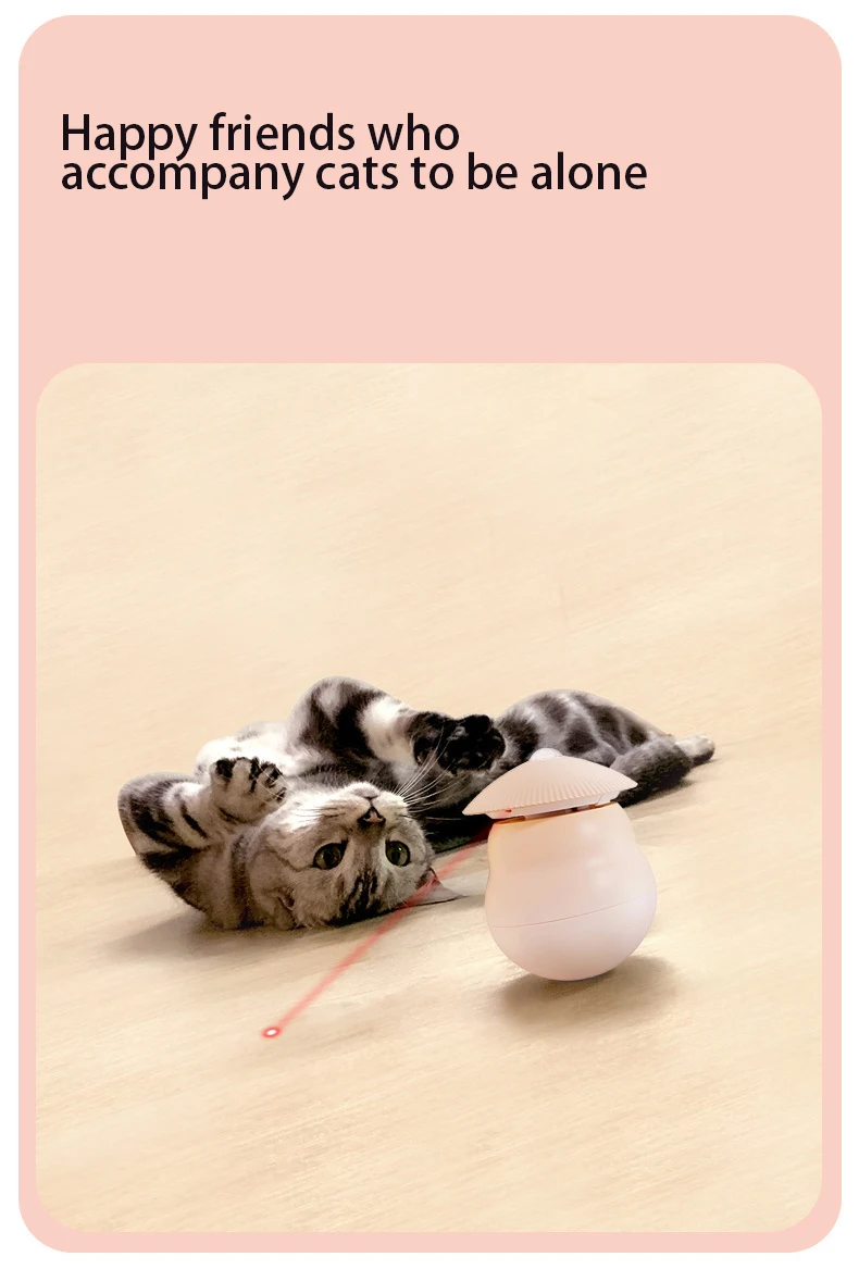 New Design Rechargeable Interactive Cat Laser Toy with Real Random Trajectory and Motion Activated Tunnel Pet Products details
