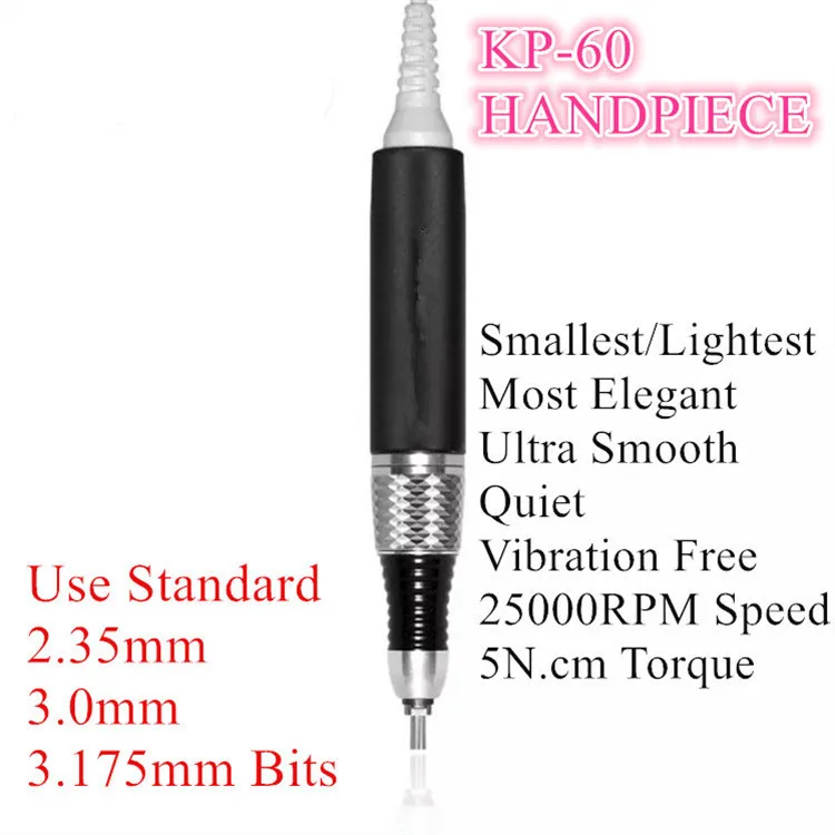 product japan made 28000rpm most powerful nail drill mani kp65 kp60 motor hand piece pro kp 60 hard gel nail polisher handpiece-3