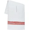 Blanco con rayas rojas