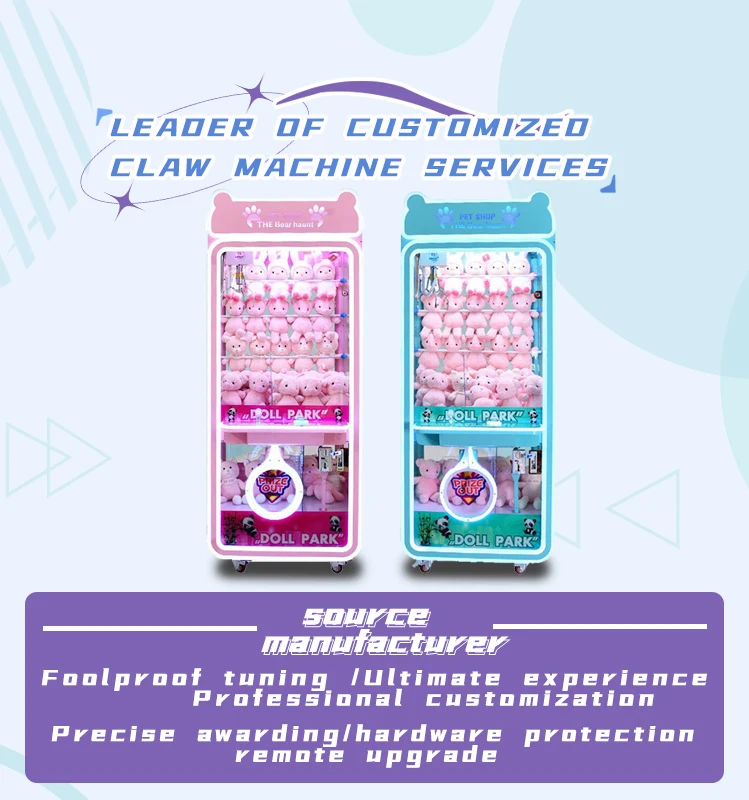 Cheap Amusement Park Coin Operated Game Machine Toy Vending Arcade Claw Crane Machine Claw Machine With Bill Acceptor