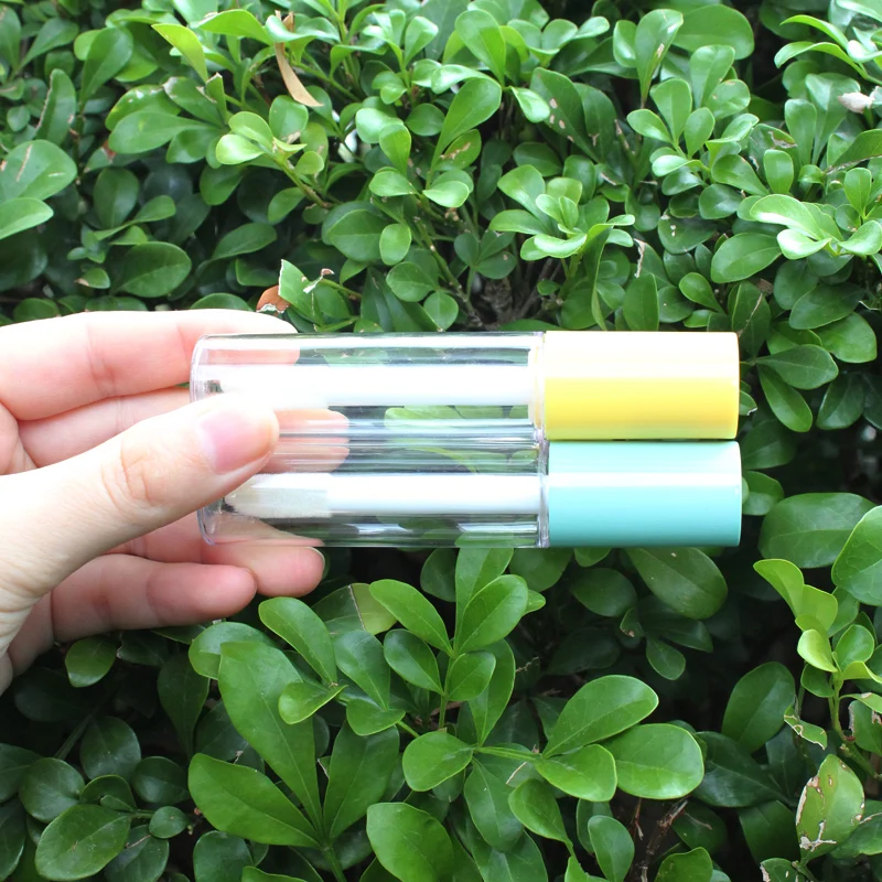 Wholesale pink lipgloss tubes empty lip container with big brush 10ml lip gloss containers custom logo white lip gloss tube