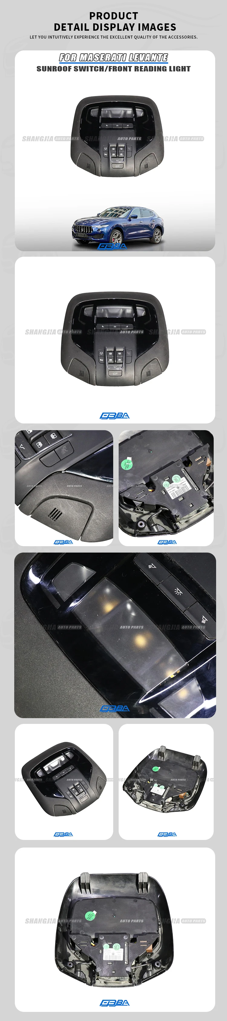 Best Selling Car Spare Parts ABS Plastic Car Switch Sunroof For Maserati Levante 2017 OE 670090458 supplier