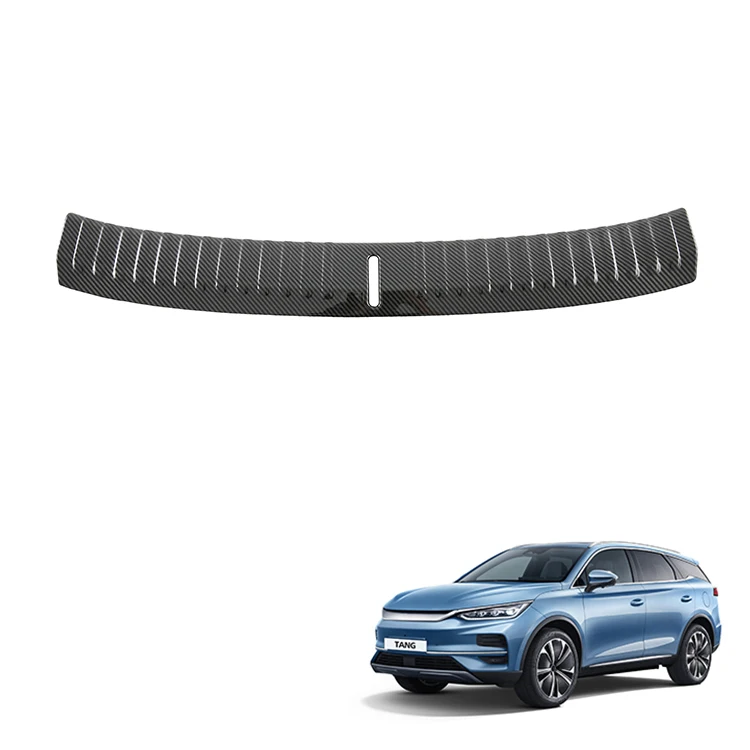 Factory Supply Exterior Accessories Custom ABS Carbon Fiber Pattern Rear Trunk Guard   for BYD Tang EV Car