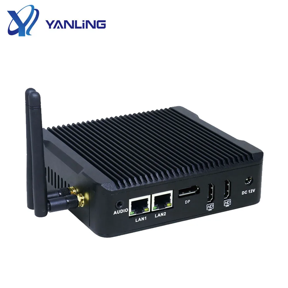 X86 Nano Itx Motherboard Fanless Computer Intel N3160 Ubuntu Mini Pc with Dual Lan