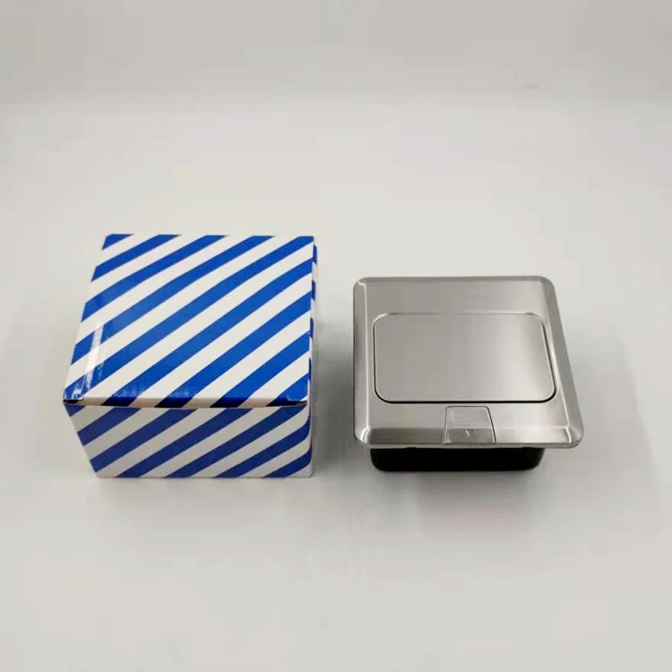 Electrical Power Floor Socket network socket information box  UK standard stainless steel Pop-up Floor Ground Outlet Socket