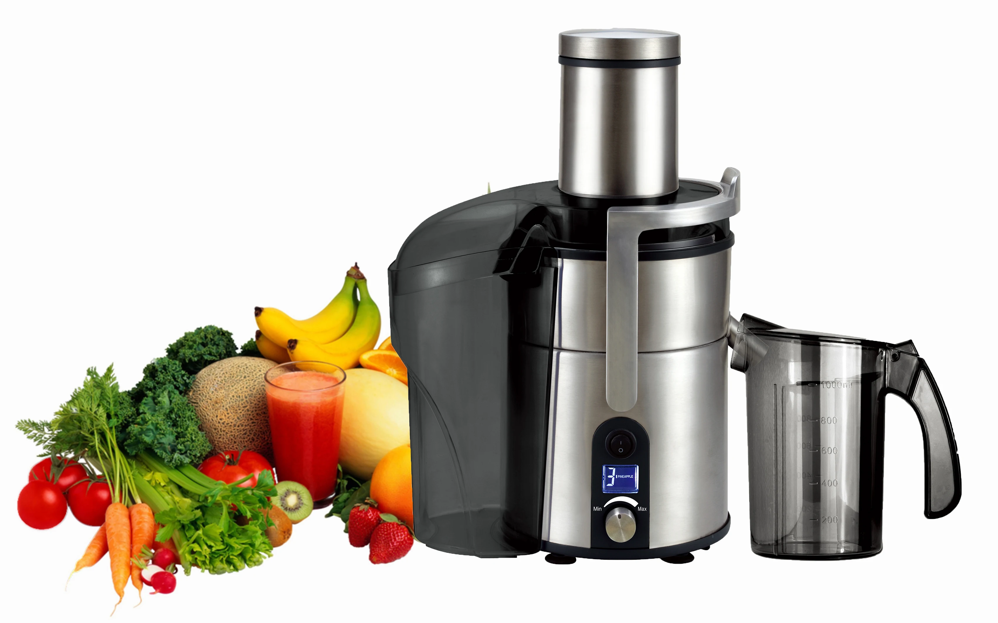 Extractor De Jugos Para Frutas Y Vegetales Acero Inoxidable Exprimidor 1200W