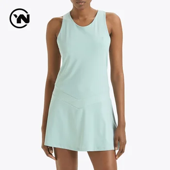 2024 New Arrivals Custom Logo Sports Wear Tennis Dress Padded Rompers Workout Overalls Gym Women Dress