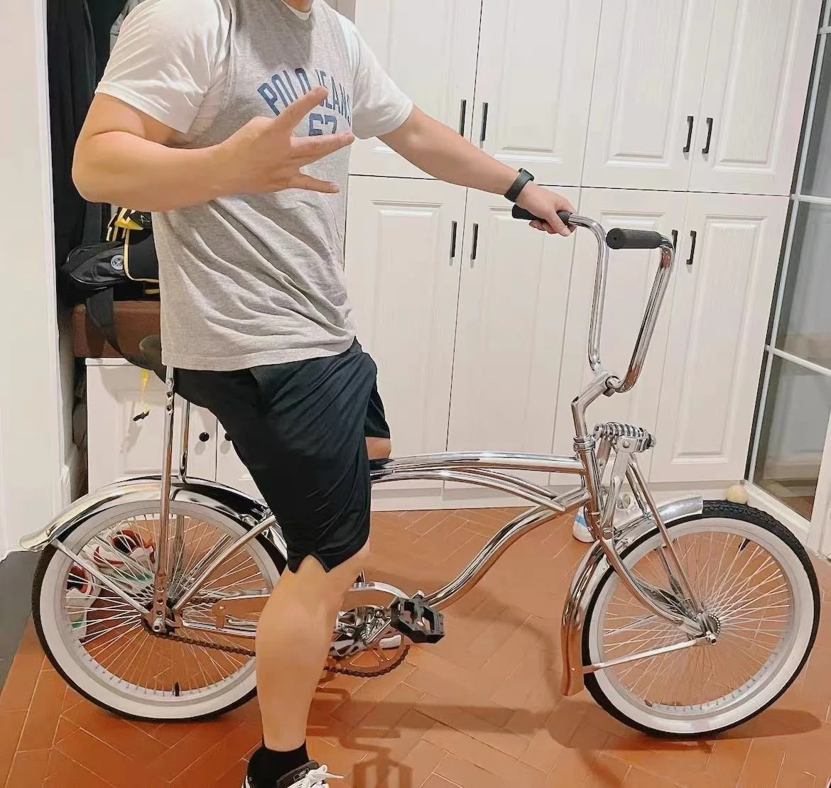 adult lowrider bicycle Tracer Master 2.0 GS 20" Chrome Coaster Cruiser Bike Classic Style The Tracer Tamron Classic Lowrider Beach Cruiser features a durable chrome steel frame Tracer Tamron 1-Speed Lowrider Beach