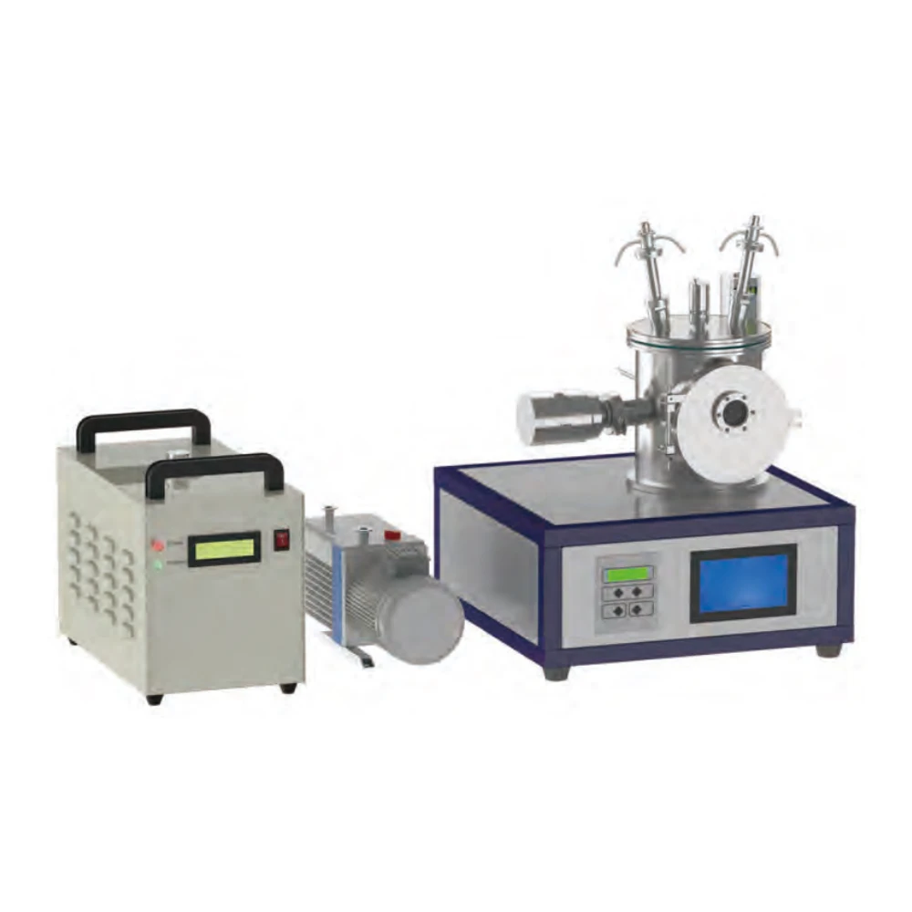 Настільний інструмент для нанесення покриттів за методом магнетронного напилення з двома цілями