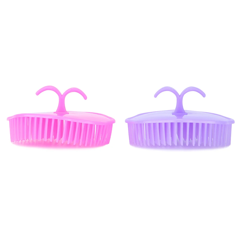 Cepillo de silicona suave para lavar el cabello, cepillo de limpieza para  el cuero cabelludo, ducha, masaje corporal, cabezal relajante, masajeador,  peine Unisex antipicazón|Brochas de limpieza| - AliExpress