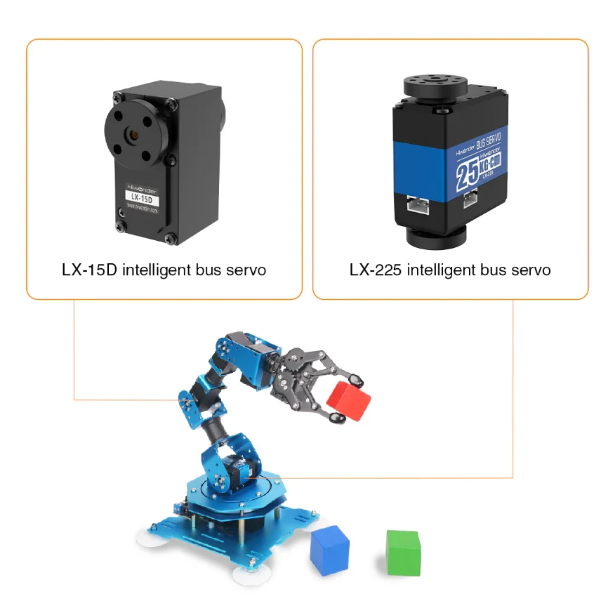 Hiwonder XArm 1S Robotic Arm with Intelligent Bus Servo STEAM Educational Tool for Coding and Programming