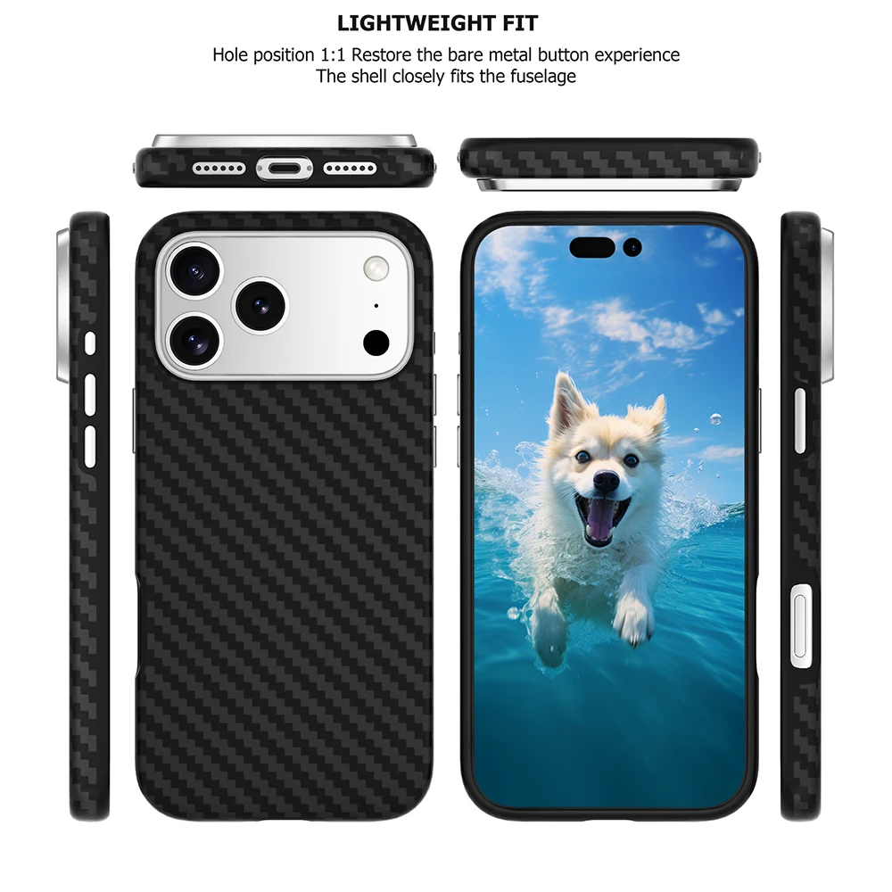1500d anti shock combined carbon fiber luxury phone case for iphone 17 pro max-6