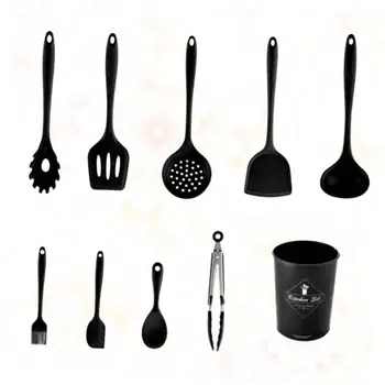10 Pcs/Set Kitchen Utensils Set BPA Free Silicone Cooking Utensils Non Stick Kitchen Cooking Tools Kitchenware Set