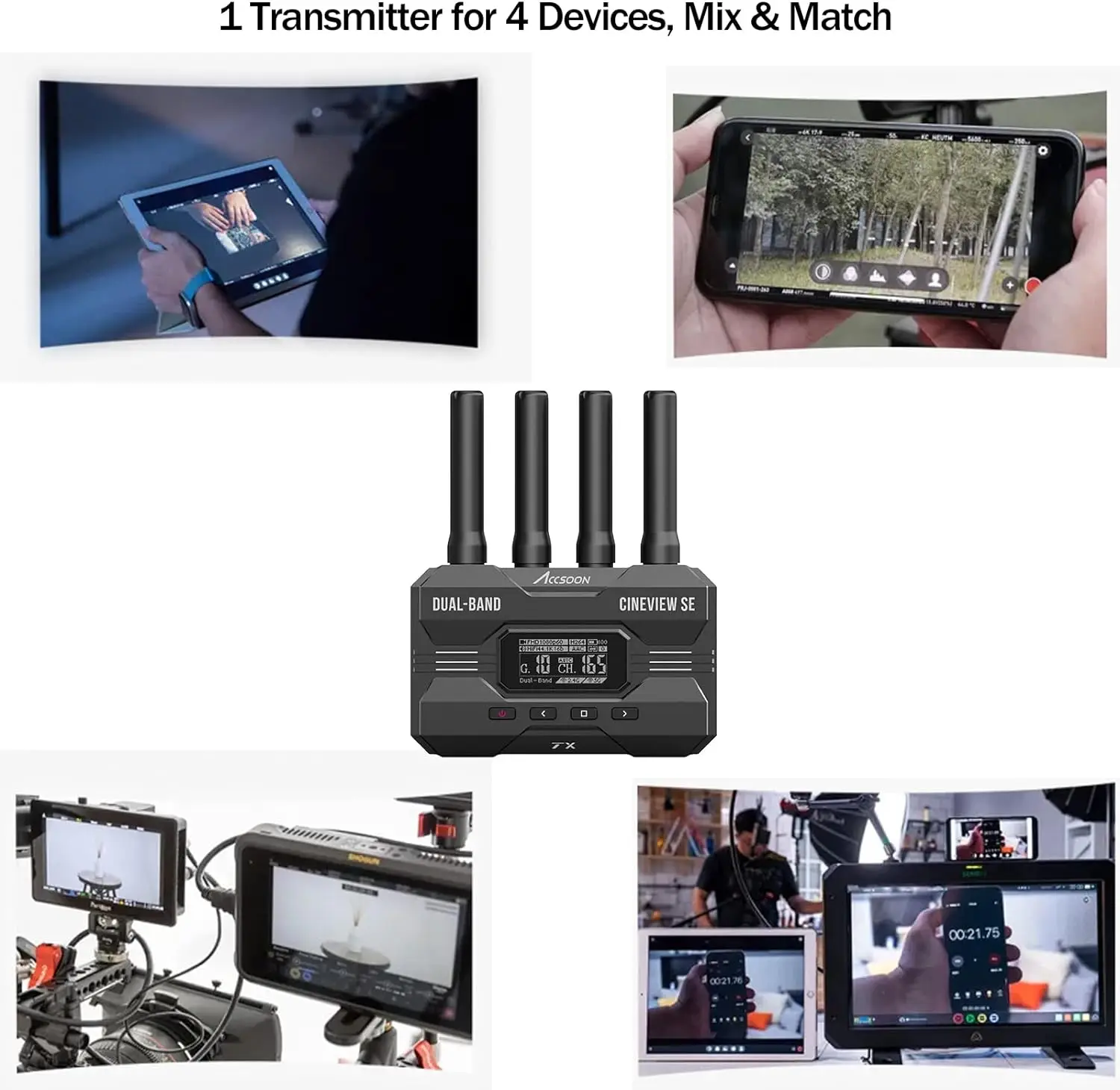 その他 Accsoon CINEVIEW SE WIT04-SE CineView SE リアルタイムワイヤレス映像音声送信機 Accsoon