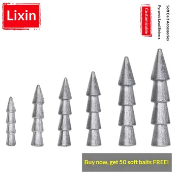 Espressif Lure Tower-Shaped Lead Sinker Soft-Bait Texas Rig Slow Sinking Pack of 20 Fishing Accessories – Soft Lure – view 3