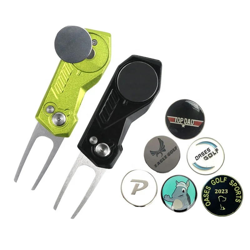 Wholesale Custom Ball Marker Golf Repair Divot Tool Buy Golf Divot
