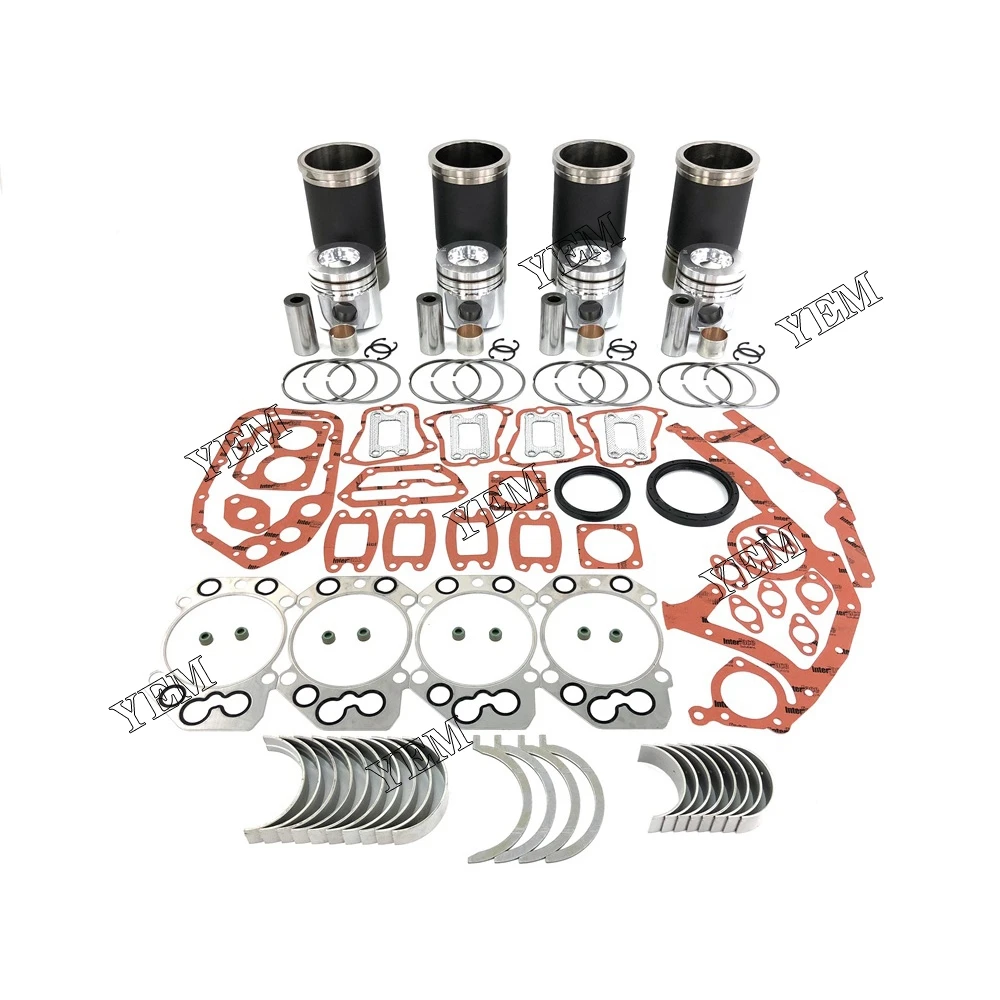Engine Rebuild Kit With Cylinder Gaskets Piston Rings Liner Bearings Fit for Liebherr R924 Engine Spare Parts