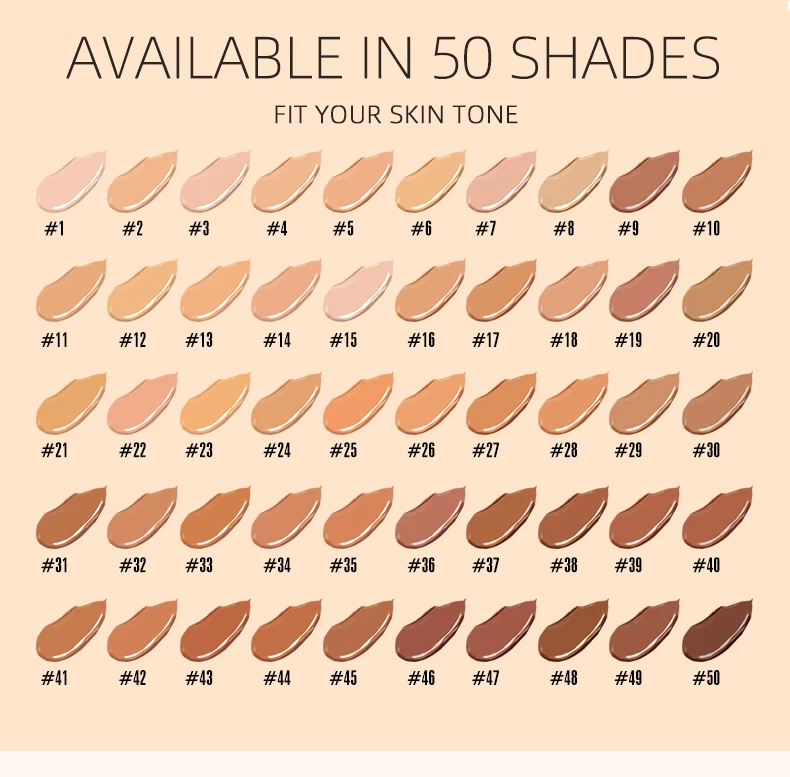 Custom NEW Foundation Makeup Set Sunscreen SPF Waterproof Concealer Custom Private Label Liquid Foundation Makeup with Brush