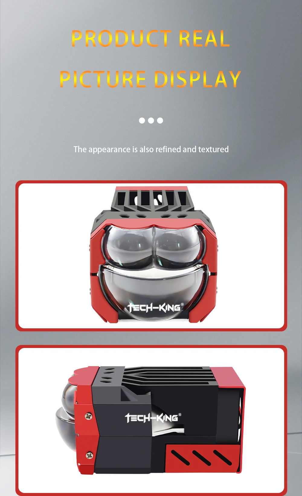 Car Headlight 6000K 1.5 Inch Dual Laser matrix Bi Led Lens Flat Cut off Compatible With Headlights Retrofit Projector Headlights