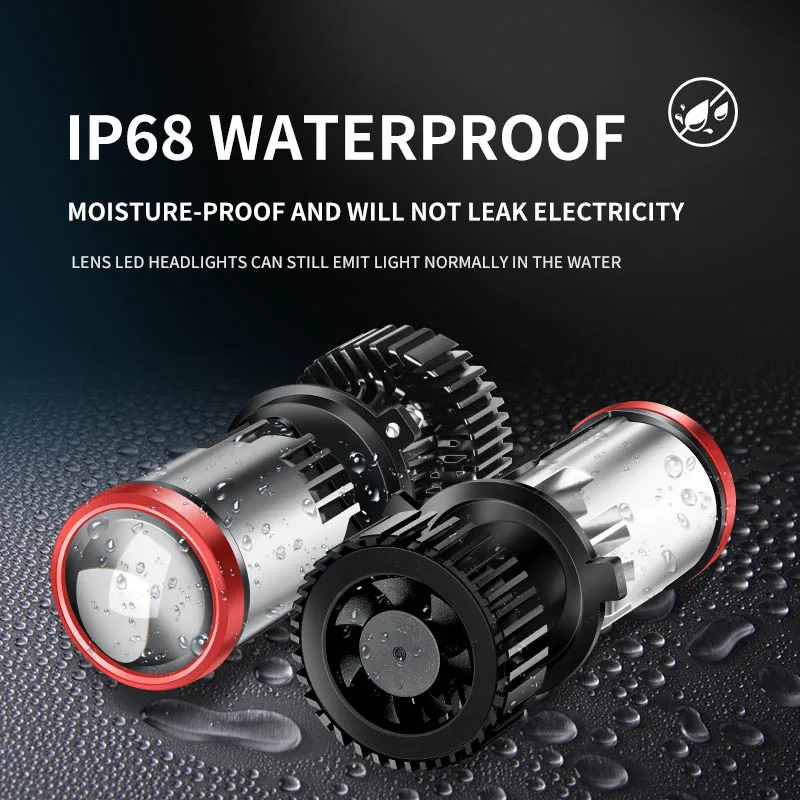 Y8 Auto Lighting System Projector New H4 Bifocal Lens LED Headlight for Car & Motorcycle Accessories in 6000k Color Temperature
