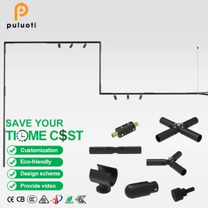 Custom Simple Modern Track Light Aluminum Chandelier Long Geometric Combination for Small Groups for Indoor Duplex Living Room