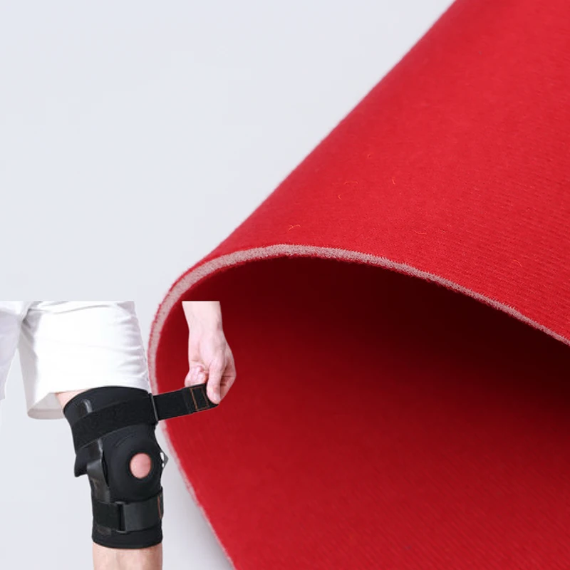 Dostosowana kolorowa welwetowa foliowana tkanina z pianki poliestrowej, odpowiednia do opasek do immobilizacji złamań/sprzętu ochronnego sportowego/na kolana