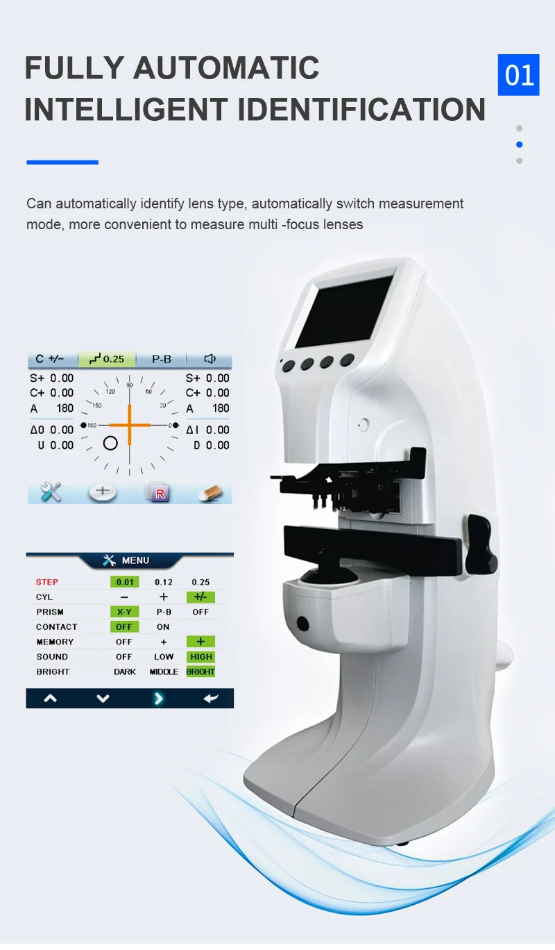 Rightway Brand D-900 Adjustable Touch LCD Display Screen Auto Lensmeter